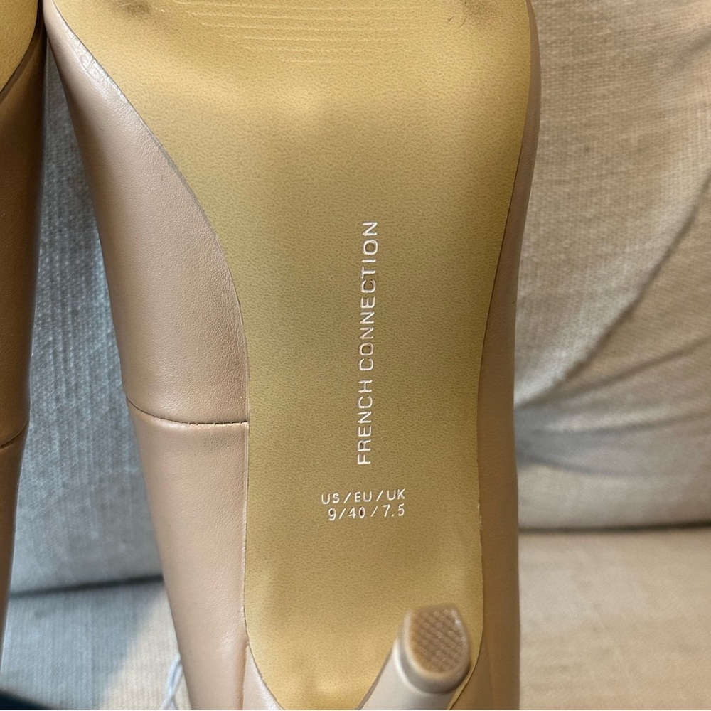 French Connection Tan / beige Pointed Toe Heels/ Pumps - Picture 9 of 11